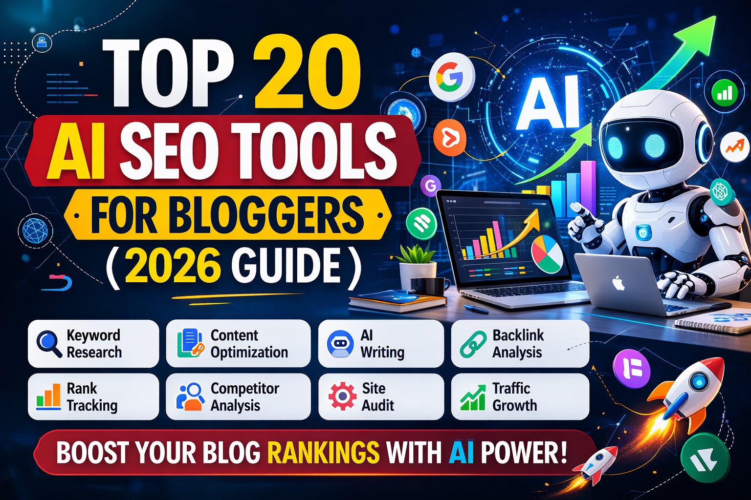 Top 20 AI SEO Tools for Bloggers (2026 Guide)