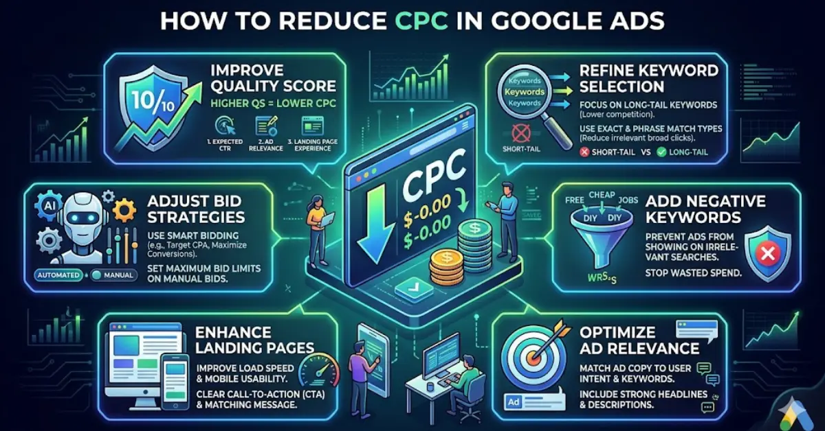 how to reduce cost per click in google ads